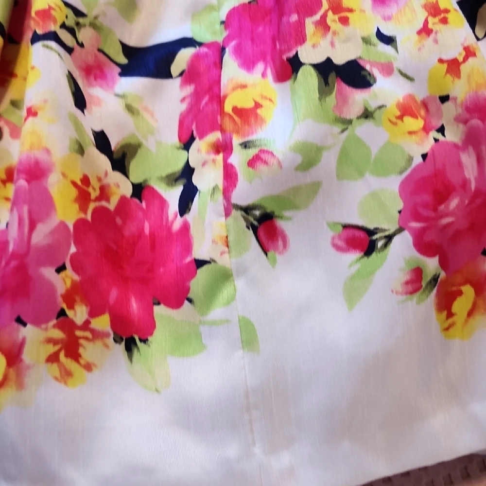 Jessica Ann Navy and White Striped Floral Dress - Picture 9 of 11